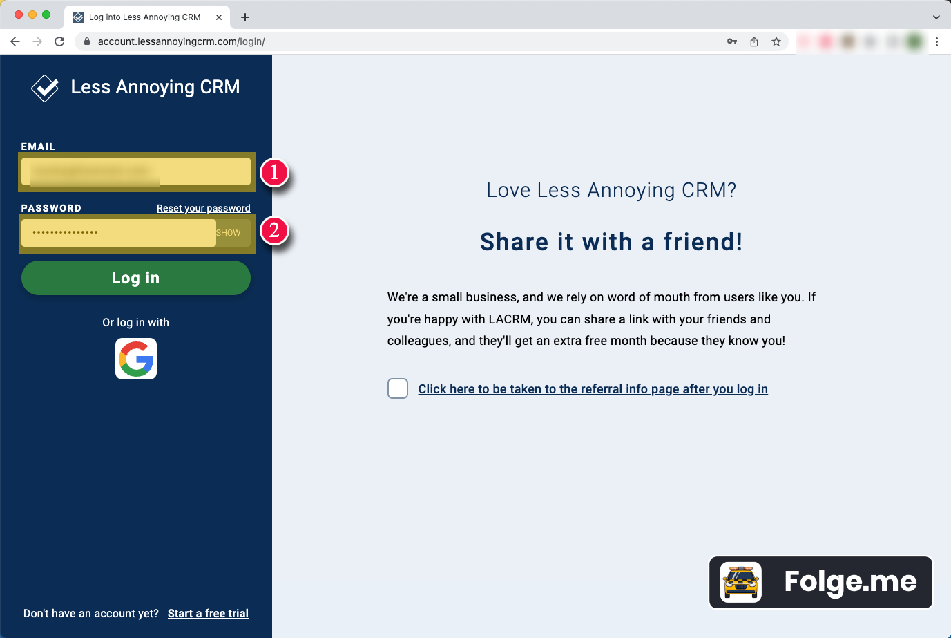 Go to the Login Page